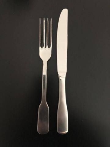 Couteau et fourchette de table